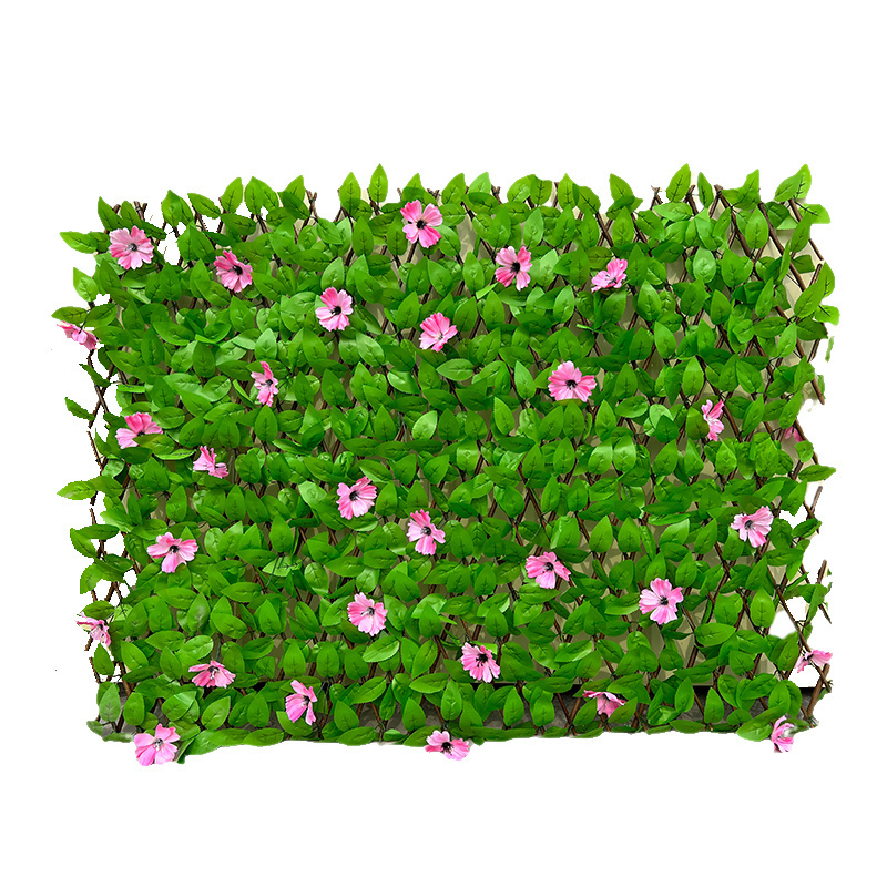 Decorative garden plants outdoor artificial foliage hedge retractable artificial garden trellis fence