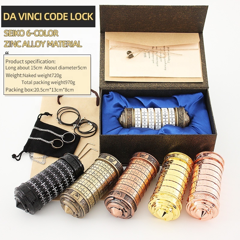 Cryptex Da Vinci Code Mini lock Valentine's Day Interesting Creative Romantic Birthday Gifts for Her or escape room