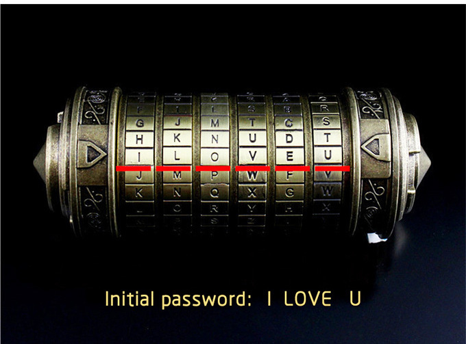 Hot Sale Da Vinci Combination Lock Valentine's Day Surprise Gift Put the Ring