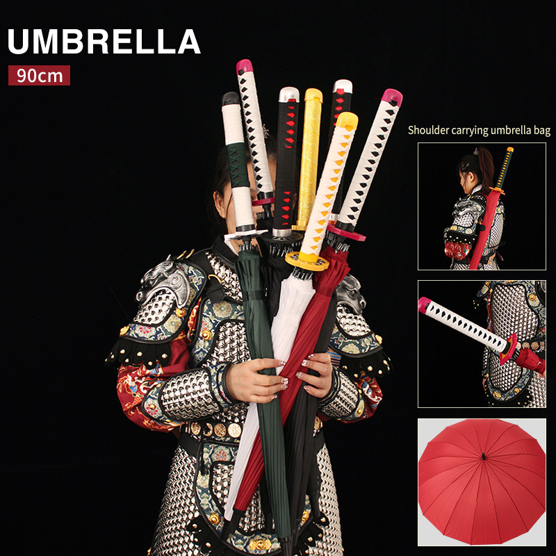 Katana Umbrella Sword Demon Slayer Cosplay Props Katana Wholesale 16 Strand Umbrella ABS Katana Umbrella