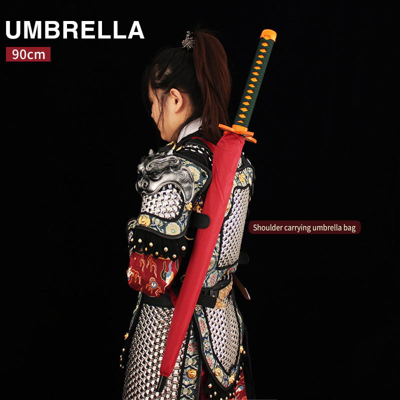 Katana Umbrella Sword Demon Slayer Cosplay Props Katana Wholesale 16 Strand Umbrella ABS Katana Umbrella