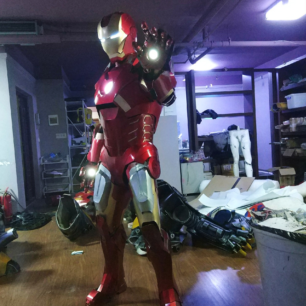 iron man costume Robot Costume Cosplay Tony Stark Mk7 Statue Adult Cosplay Toys Robot Price Light Up Robot Costume