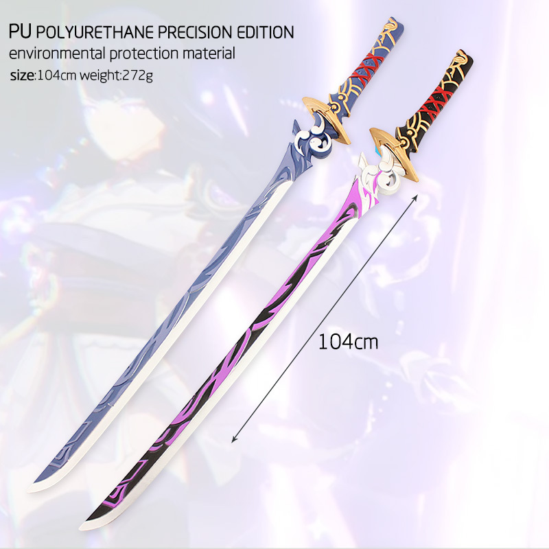 PU foam light game genshin impact anime Kamisato Ayaka samurai toy swords for kids