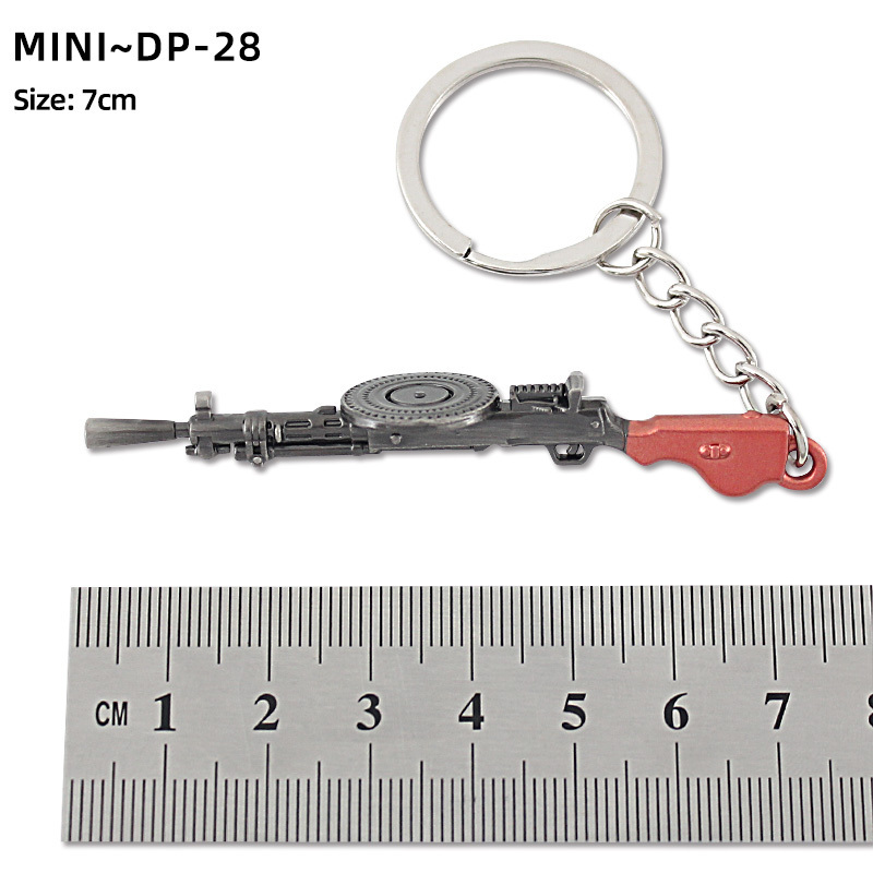 Metal Keychain Removable Custom Alloy Logo Mini Gun High quality Decorative Chain Souvenir