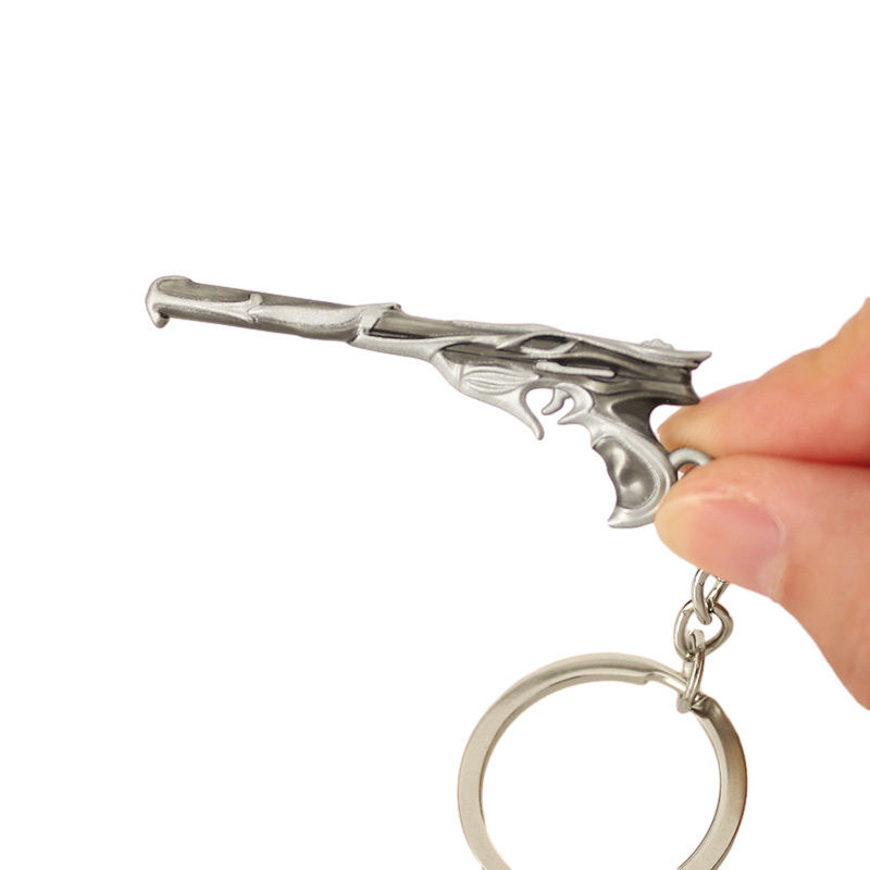 Wholesale Mini Funny 3D Functional Mini Gun Keychain 50MM Valorant Keychain Mini Gun Keychain