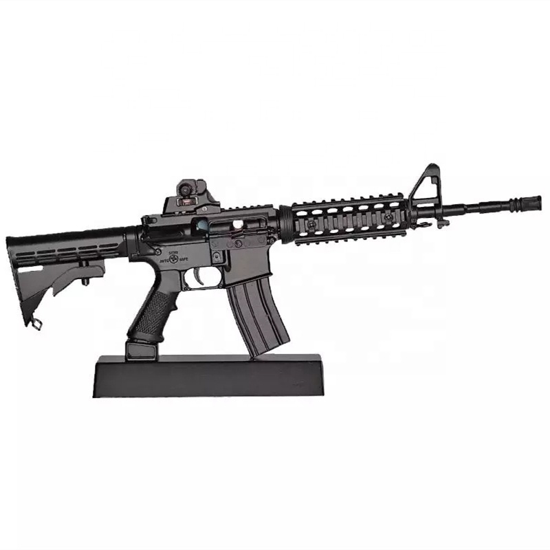 AR15 Metal Guns Model Miniature Model Toy Gun Black 1:3 Scale Die Cast Metal Build Kit Gun Model