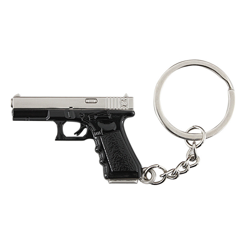 Metal Keychain Removable Custom Alloy Logo Mini Gun High quality Decorative Chain Souvenir