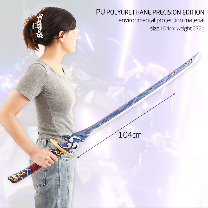 PU foam light game genshin impact anime Kamisato Ayaka samurai toy swords for kids