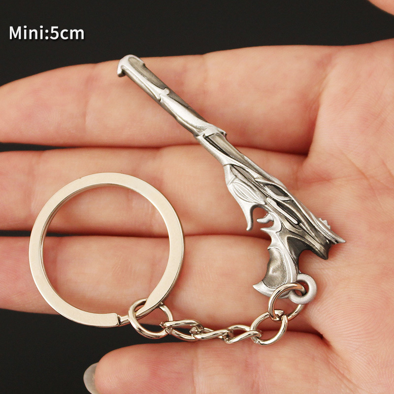 Wholesale Mini Funny 3D Functional Mini Gun Keychain 50MM Valorant Keychain Mini Gun Keychain