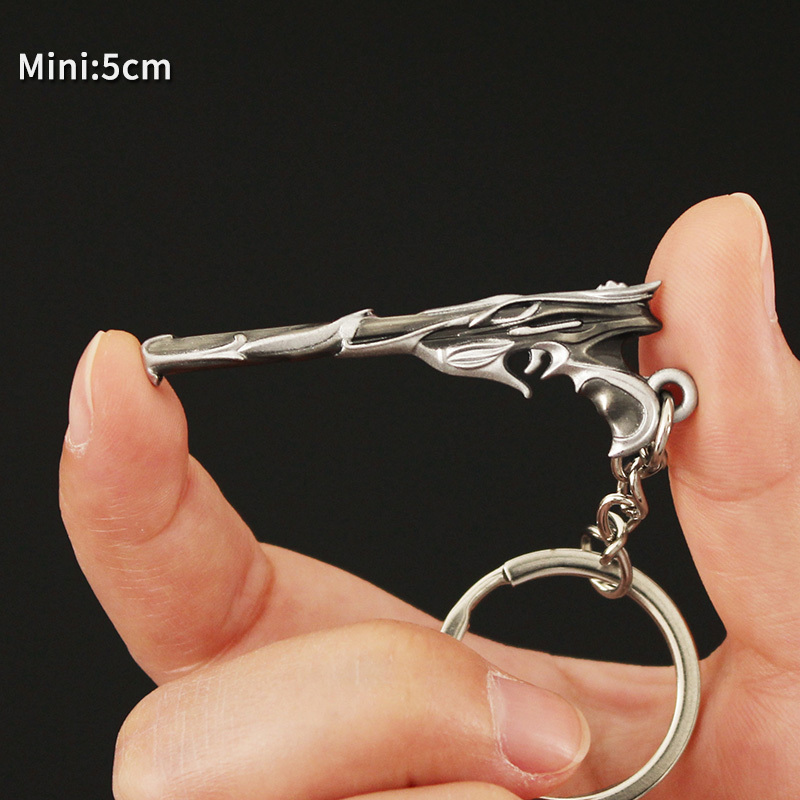 Wholesale Mini Funny 3D Functional Mini Gun Keychain 50MM Valorant Keychain Mini Gun Keychain