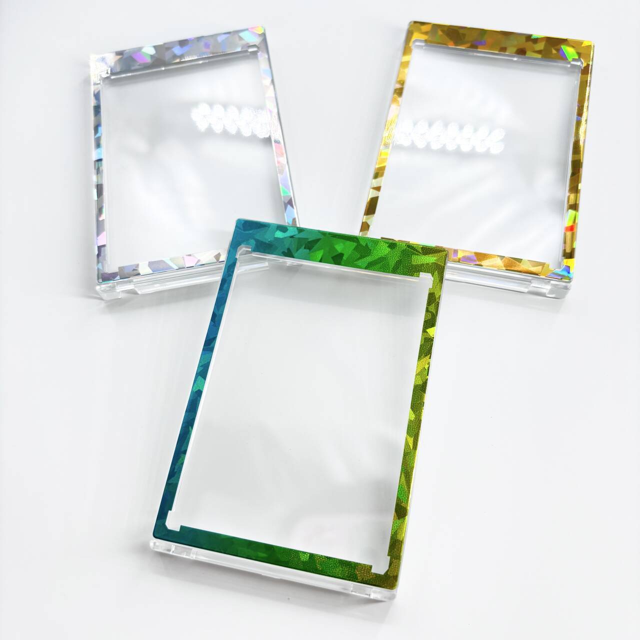 UV Protection  Laser Flashing One Touch JO-EY-104 Card Holder Magnetic