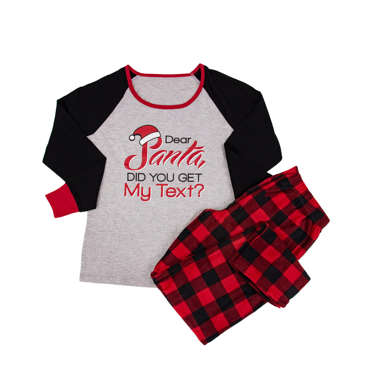 cotton jersey knit red plaid pants teen cvc raglan long sleeve sleepwear shirt girl pajamas women garment fall clothing