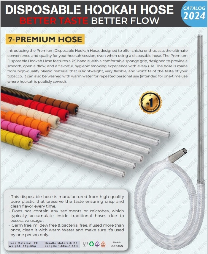 High Quality smoking accessories  custom glass hose pipe 2024