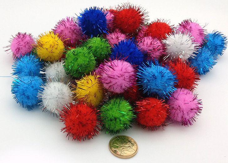 Wholesale Multi Color 10mm polyester 1000pcs  polypropylene plush pom poms for clothing toy hair ball