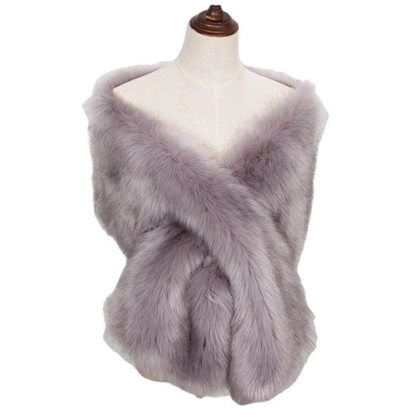 New Arrival Faux Raccoon Scarves Fur Luxury Scarf Ladies Fashion Fluffy Collar Customized Warm Fur Shawls For Women