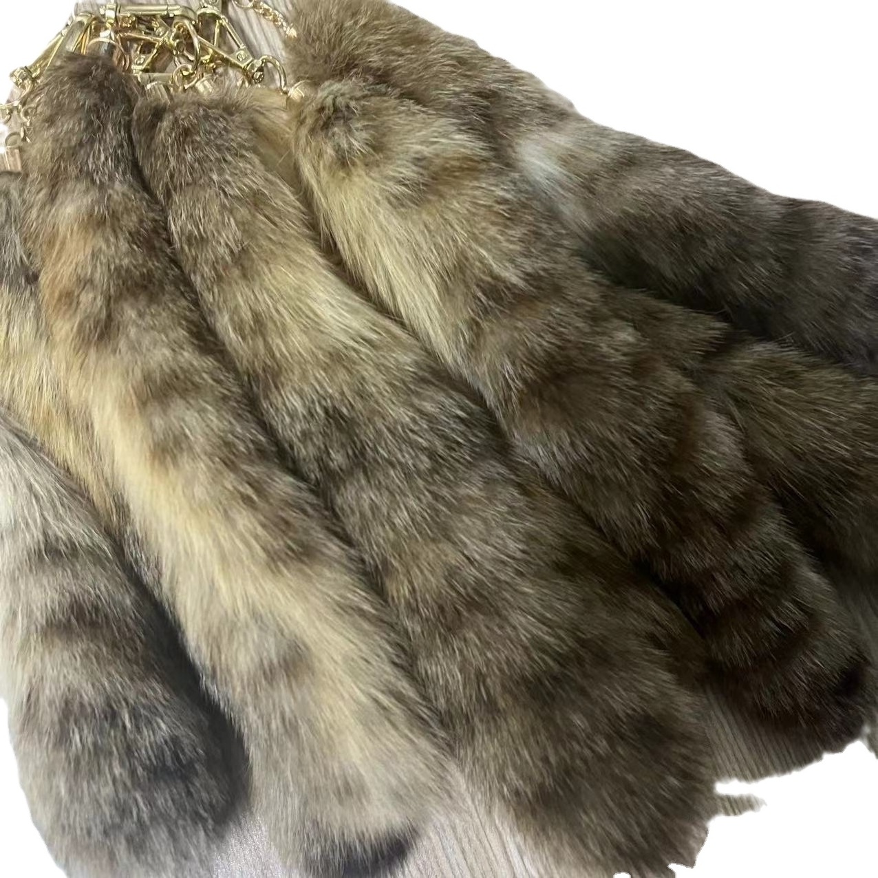 Fashion Women's Car holder Plush Pendant Fox Tail Real Fur  Raccoon Tail Plush Keychain