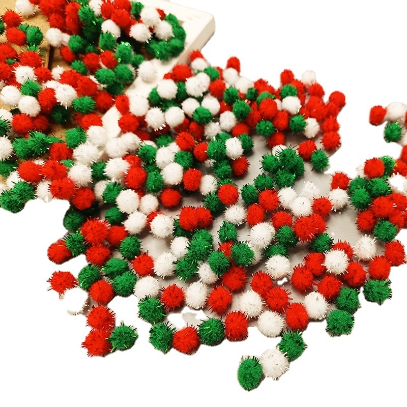 Hot Sale Multi-colored Glitter Pompoms For Arts And Crafts Soft & Fluffy Puff Balls Perfect For Kids School And Home