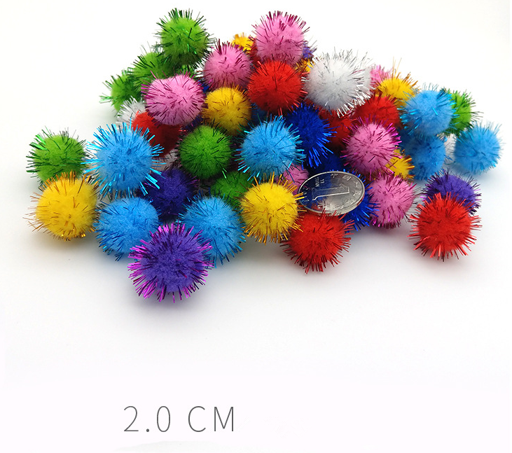 Wholesale Multi Color 10mm polyester 1000pcs  polypropylene plush pom poms for clothing toy hair ball