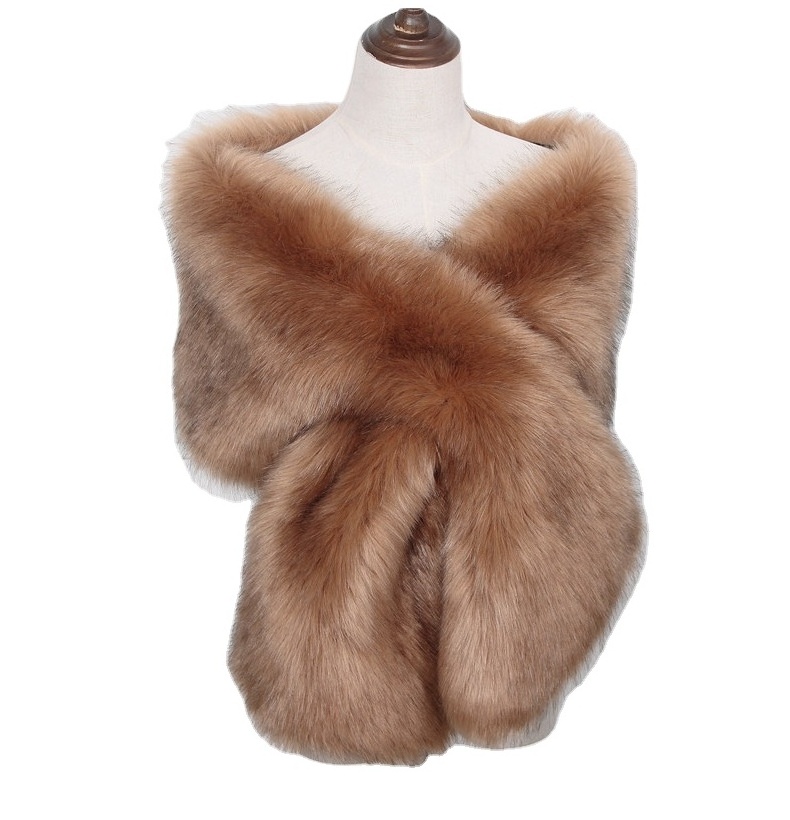 New Arrival Faux Raccoon Scarves Fur Luxury Scarf Ladies Fashion Fluffy Collar Customized Warm Fur Shawls For Women