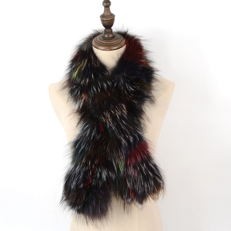 New Customizable Color Winter 100% Real Fox Fur Scarf And Shawl For Ladies multi color collar  women genuine fur fox scarf