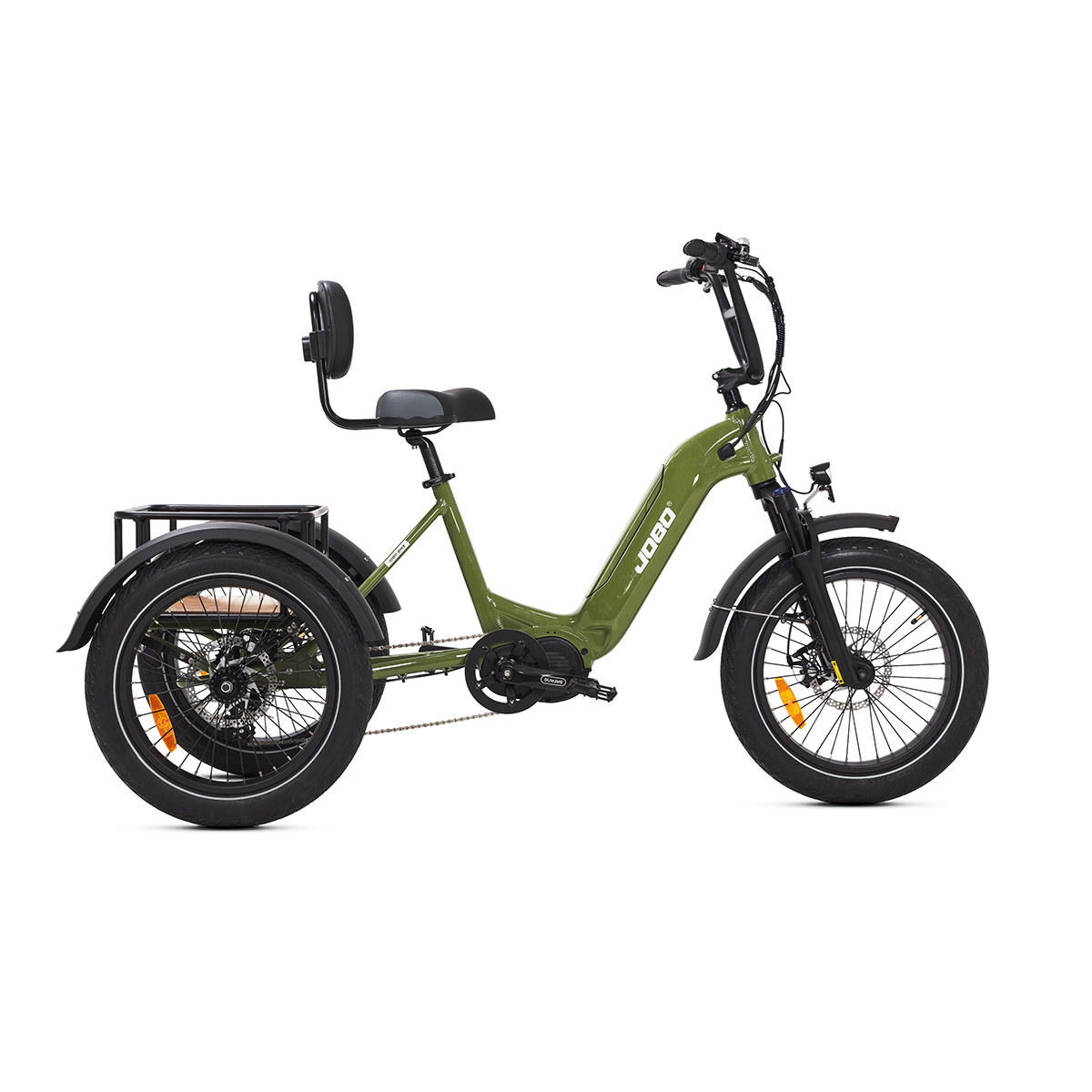 20*3.0inch 7 Speed Bafang 48V500W Suspension Fork LCD Display 3 Wheel Cargo Electric Trike Tricycle Pedicab