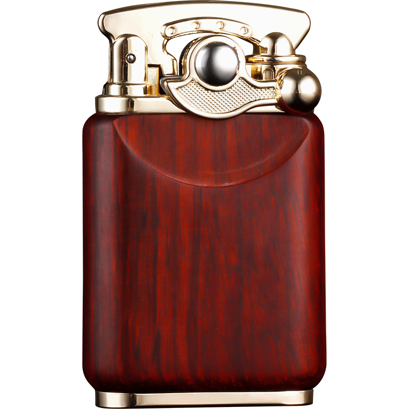 JOBON Wholesale Luxury Jet Flame Butane Gas customized Cigarette Cigar Refillable rose wood Torch Lighter custom logo