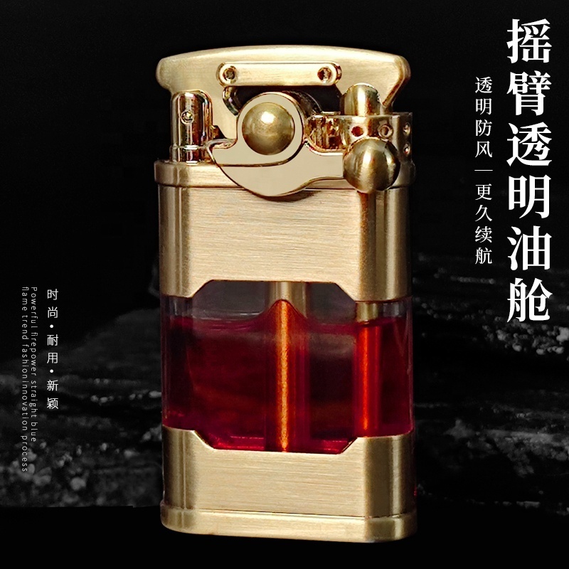 CHIEF Oil Kerosene Vintage Compact Mini Pure Copper Brass Custom Metal Refilling Special Flint  Lighter