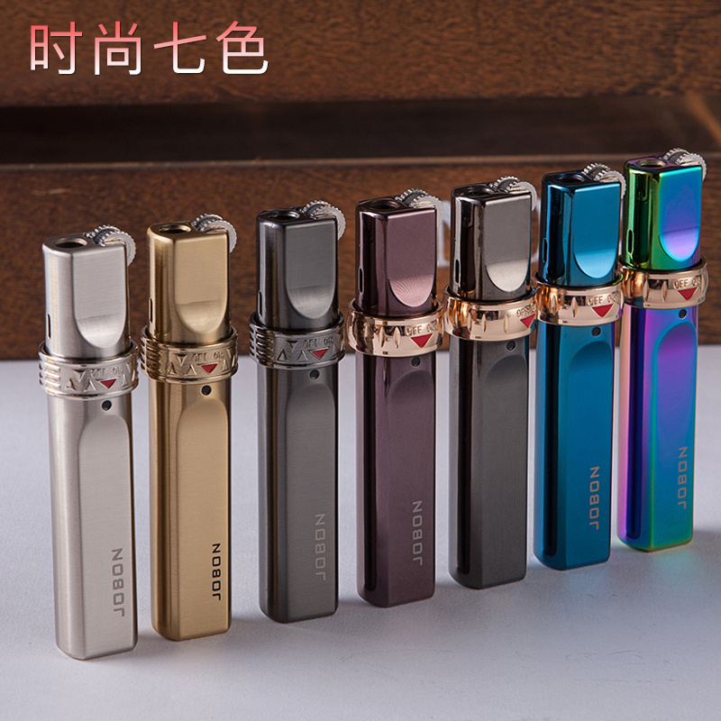 JOBON Cigar Cigarette Jet Blue Flame Butane Gas torch lighter promotional lighter Custom Logo Wholesale in Bulk