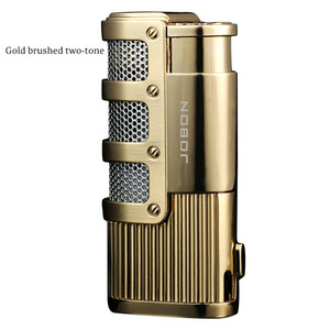 JOBON Triple Jet Blue Flame Butane Gas Torch Lighter supplier with custom logo lighters cigarette stylish