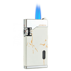 JOBON Small Torch Lighter Jet Flame Flint Lighter Gas Butane Refillable For Cigar Cigarette Smoking Shop Accessory With Gift Box