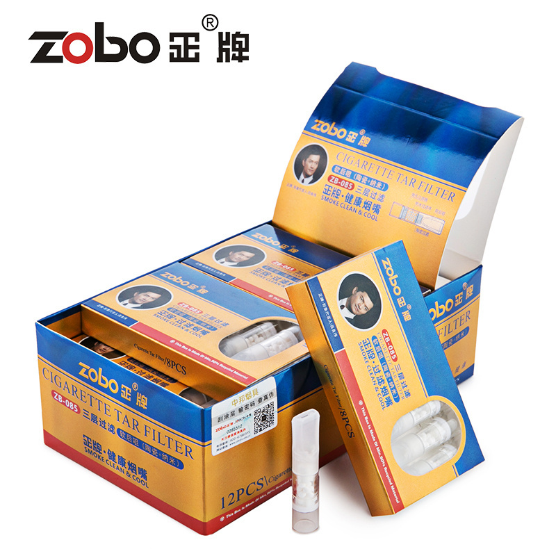 ZOBO Wholesale Disposable Cigarette Filter Smoking Holder Smoking Tools Healthy Smoking Food Grade Plastic OEM Logo