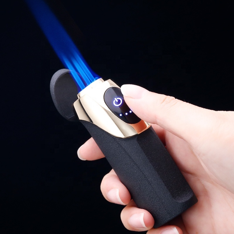 JOBON Whole Metal USB Electronic Electric Rechargeable Luxury Windproof Cigarette Cigar Torch Lighter Torcher  Customized