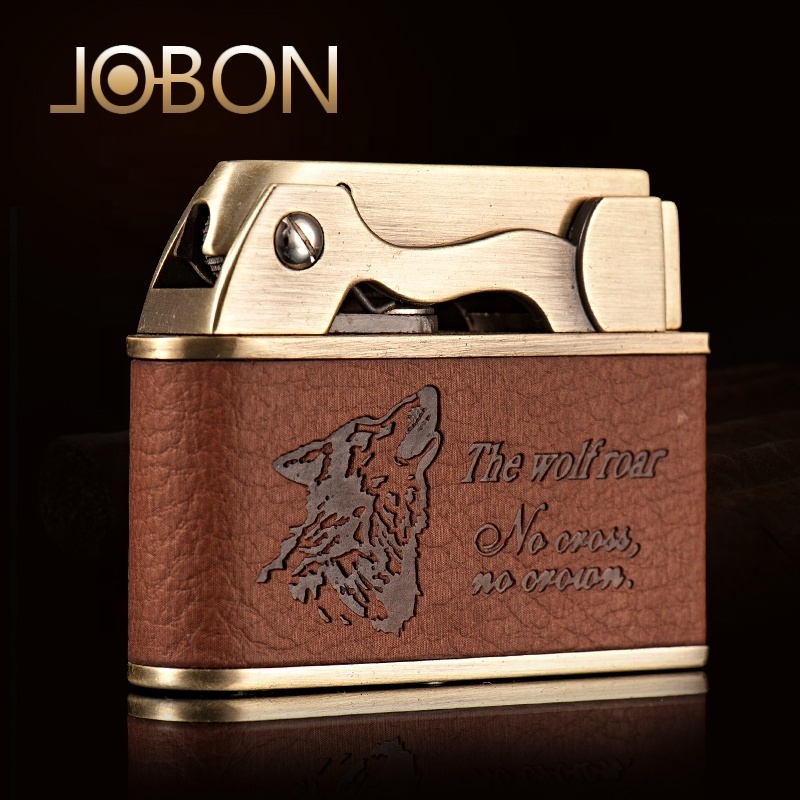 JOBON Metal Luxury Style Vintage Oil Kerosene Refillable Cigarette Lighter Customized Logo Great Gift For Men For Smoking Tools