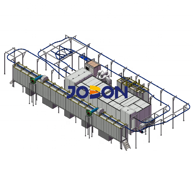 Full automatic metal coating powder coating production line