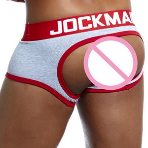 JOCKMAIL open back crotch underwear for men Exposed ass Gay boy shorts Underpants sexy gay boxer briefs for men