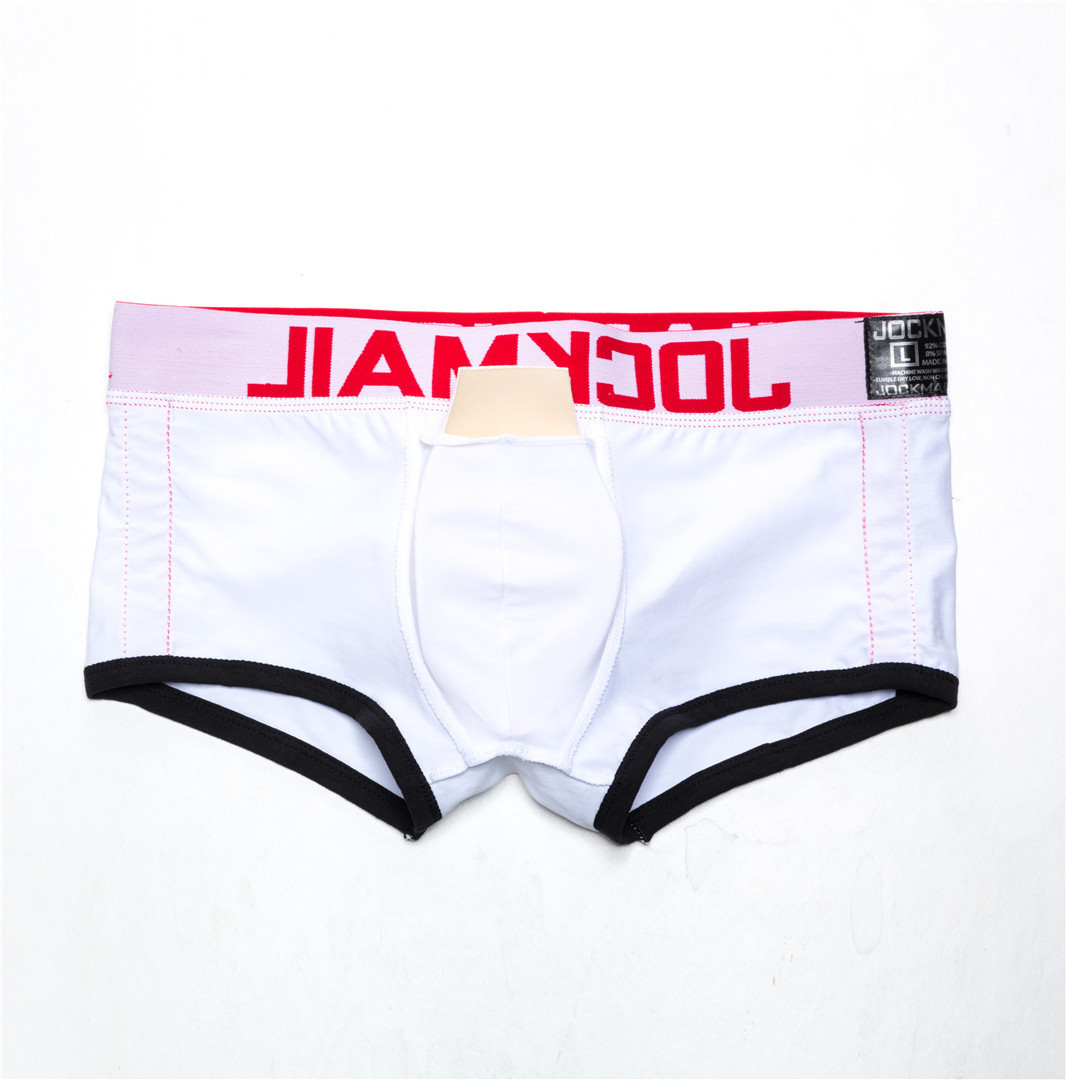 JOCKMAIL Men's underwear Push the cup Gay boxer 3D stereo U convex shape briefs underpants cotton padding for buttocks briefs