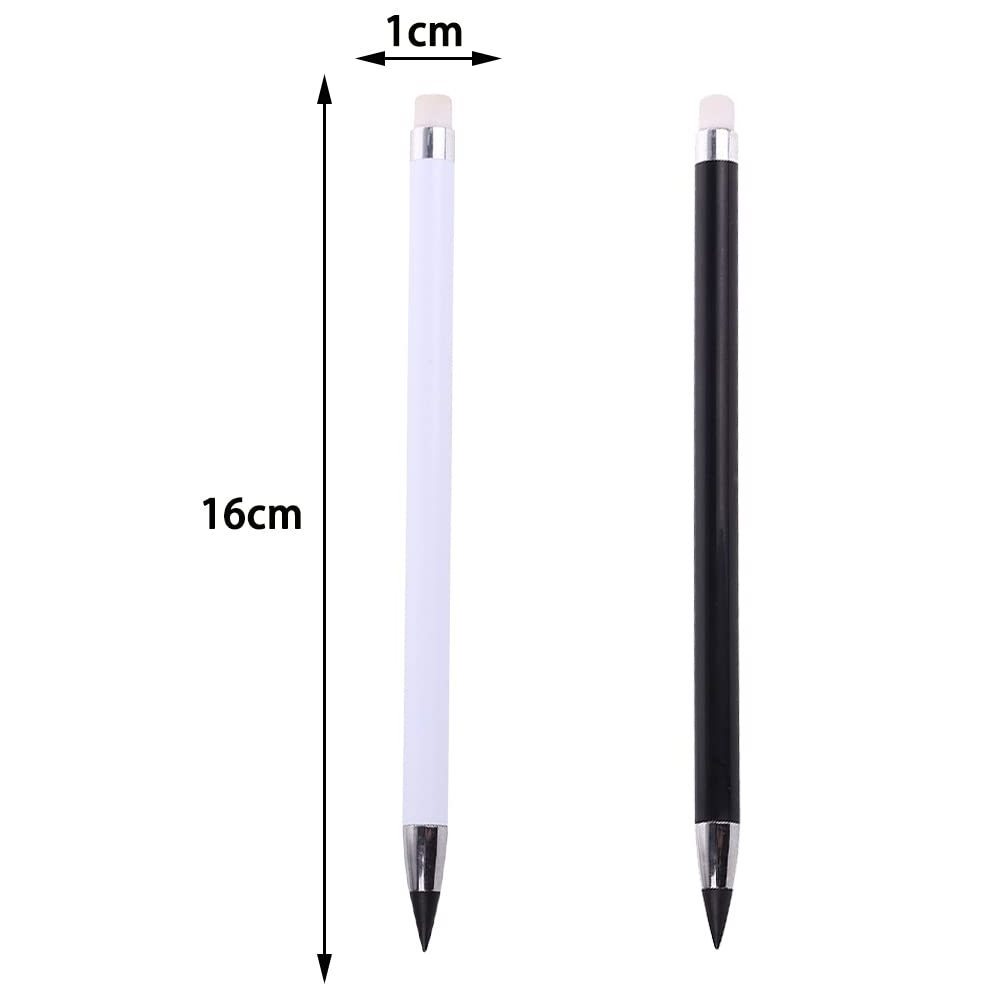 Christmas Gift Inkless Pencil Metal Inkless Pen Silver Anodized Aluminium Everlasting Plastic Pencil