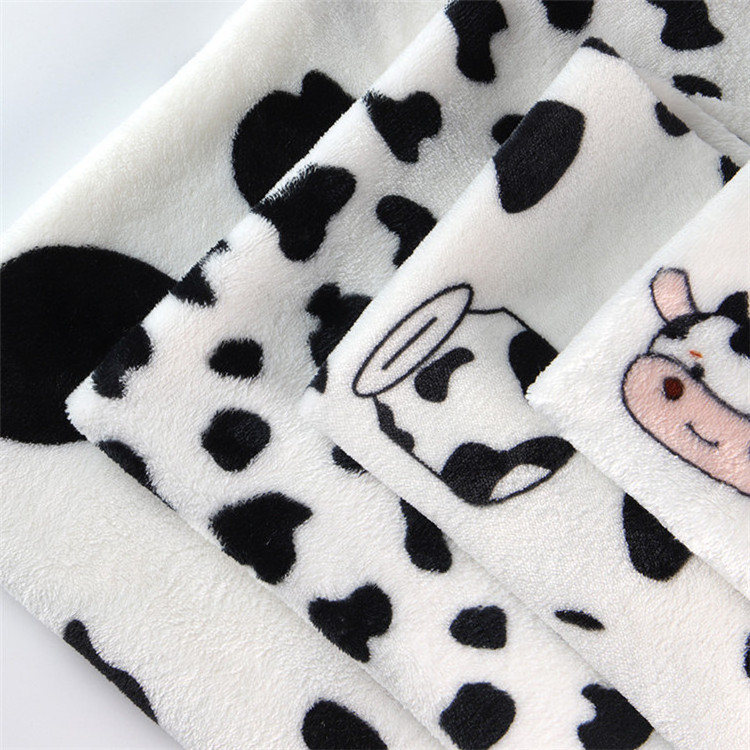 Customized  supure Soft 100% Polyester printed Flannel Fleece Fabric for Blanket Baby Pajamas Lining Bedding Home Textile