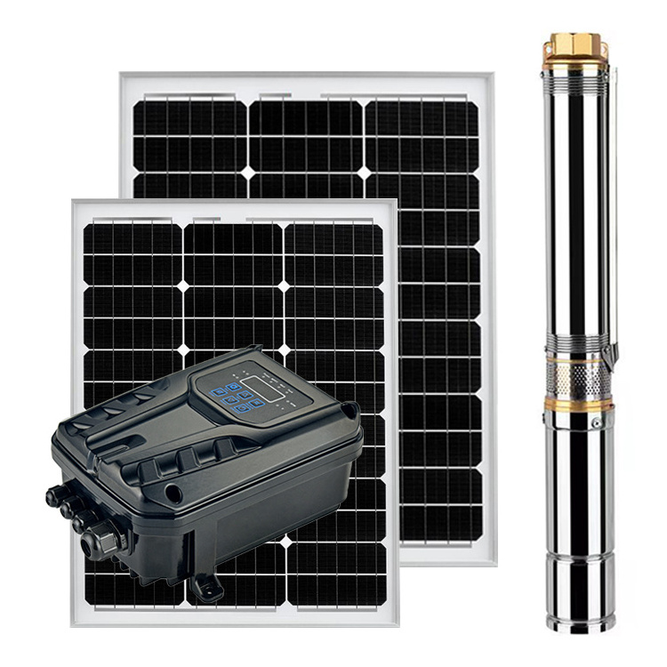 Stainless steel float switch brushless deep well dc solar high pressure water pump solar for agriculture