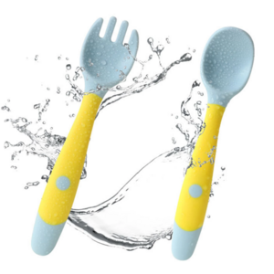 Silicone Spoon for Baby Utensils Set Auxiliary Food Toddler Learn To Eat Training Bendable Soft Fork Infant Children Tableware