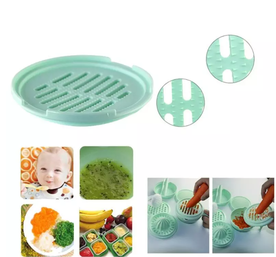 9pcs/set Baby Food Maker Safe PP Infant Solid Feeding Food Supplement Feeding Grinding Bowl Manual Fruit Puree Grinder