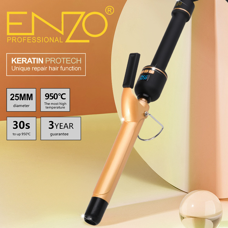 ENZO Top Selling Travel Negative Ion Curling Wand Keratin Ceramic Best Barbershop Tools Hair Curler Fast Heating Curling Irons