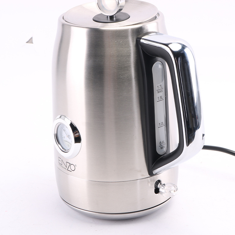 ENZO Household Hotel Home Appliances 1.7L Stainless Boiling Hot Water Kettle Electric Tea Kettle With Tray Set