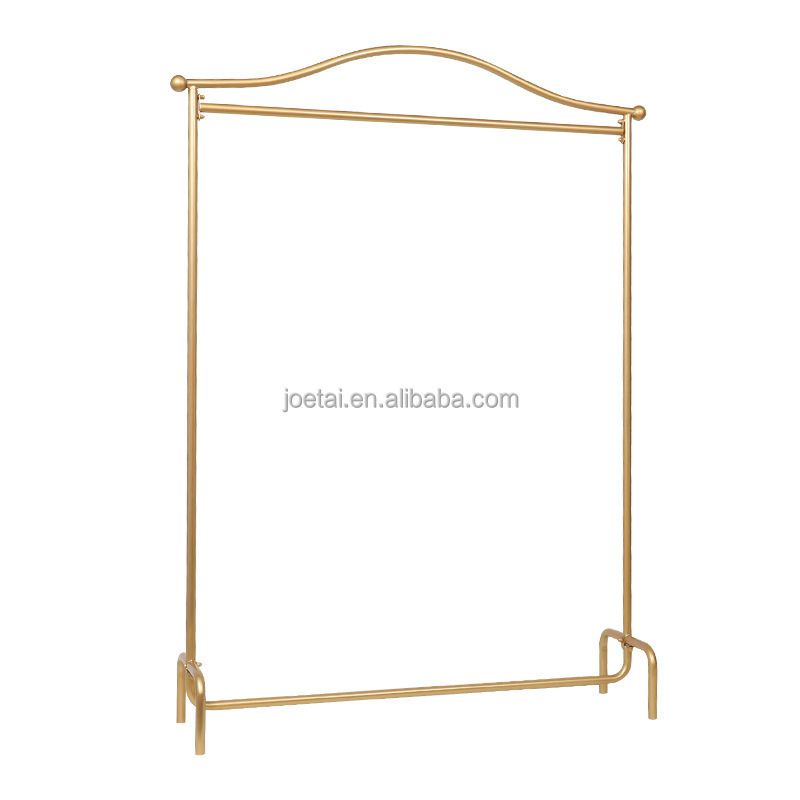 European luxury wedding dress skirt Heavy Gold Wedding Dress Shelf Luxury Display Rack metal hanging clothes display rack