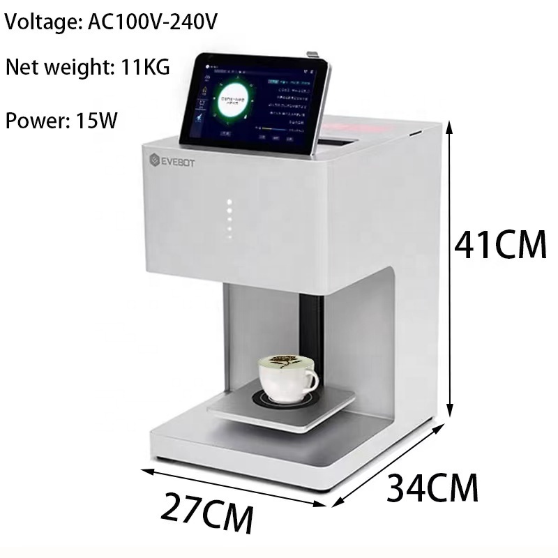 Evebot EB-FC 3D Coffee Printer Latte Art Coffee Photo Printing Machine Digital Wifi Enabled Printing Coffee Shop EB-FT4 EB-Pro