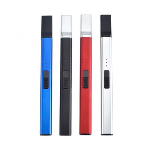 Electric Lighter Rechargeable Type-C USB Lighter Plasma Arc Lighters for Candle Camping Kitchen Black