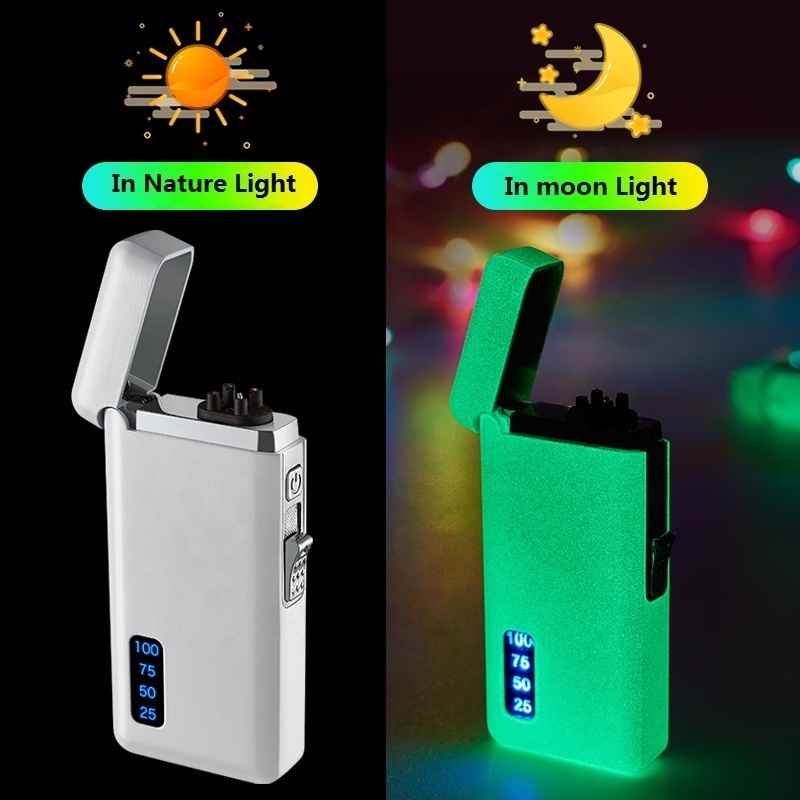 JOFI 2 in 1 Electric Rechargeable encendedor USB Dual Arc Cigarette Lighter Windproof Butance Gas Cigarette Lighter