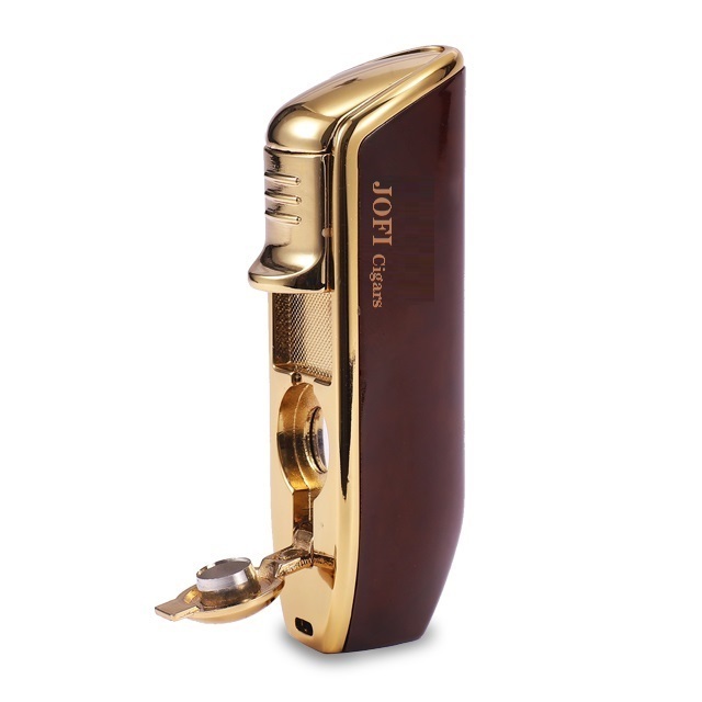 2022 Amazon Customize Logo Refillable Windproof Triple Jet Flame Torch Cigar Lighter Ready to Ship Torch Lighter