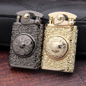 Refillable Zorro Flint dragon lighter pure copper windproof personality retro kerosene lighters for cigarette