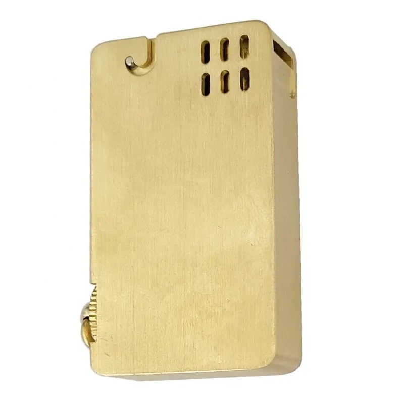 Luxury Pure copper square bouncing automatic kerosene Fint lighter creative personality trendy custom carving